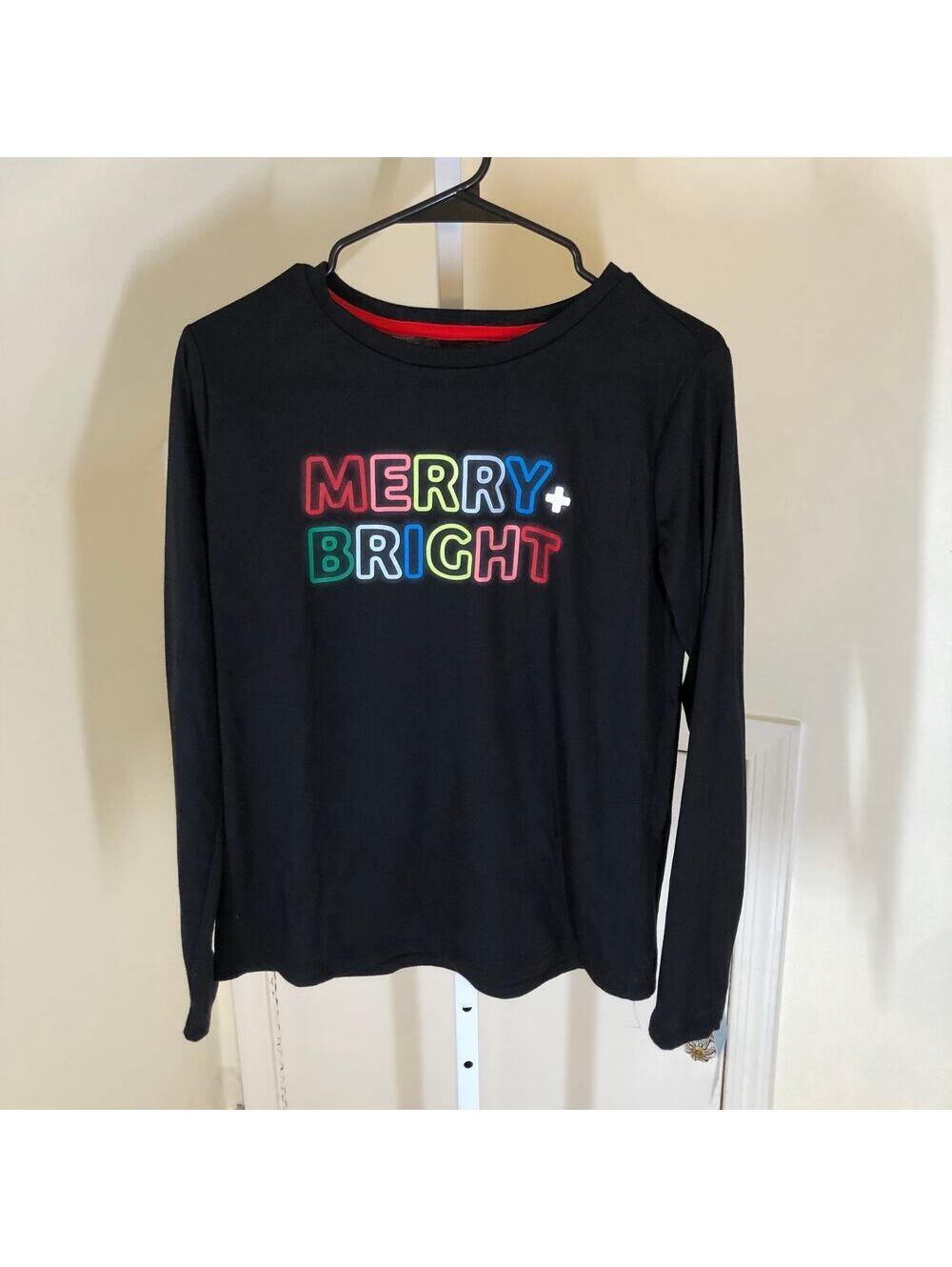 Cat & Jack NWT Girls' Merry & Bright Long Sleeve Tee Size XXL (16/18)